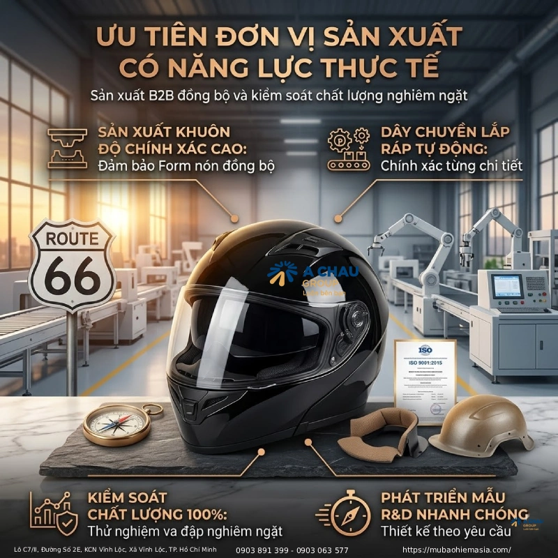 Cách mua nón bảo hiểm cho công ty giá tốt là Ưu tiên đơn vị sản xuất có năng lực thực tế