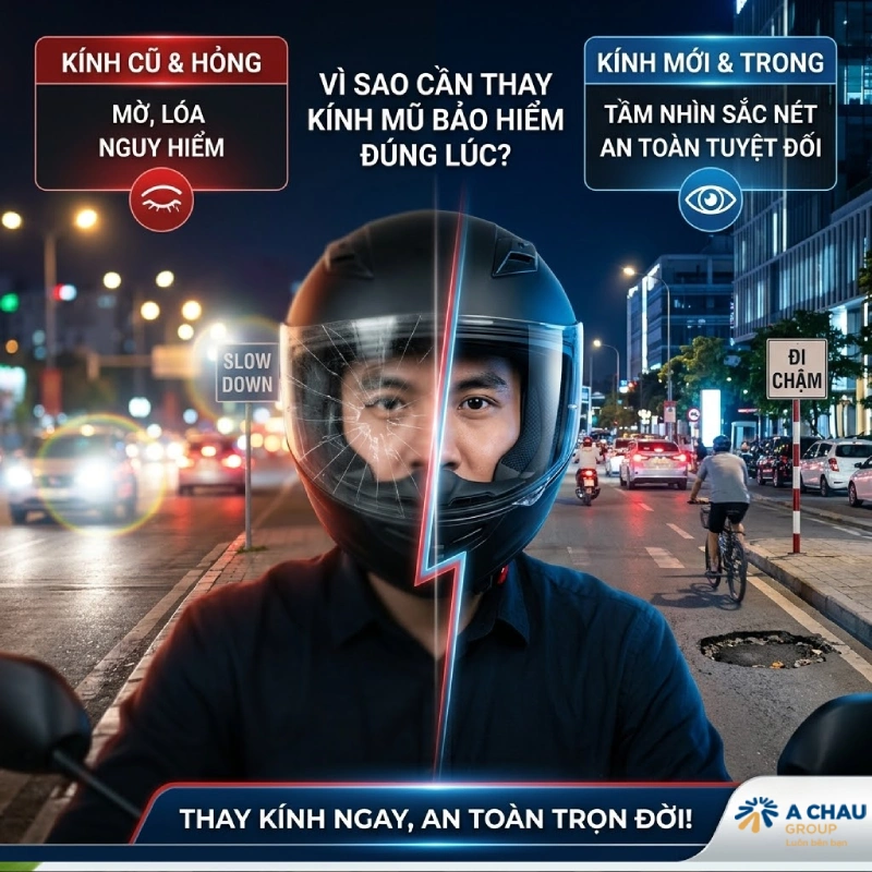 Những lý do nên thay kính mũ bảo hiểm đúng lúc