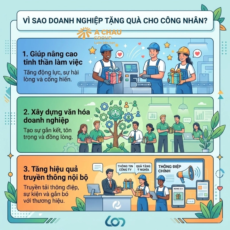Vì sao doang nghiệp nên tặng quà tặng cho công nhân