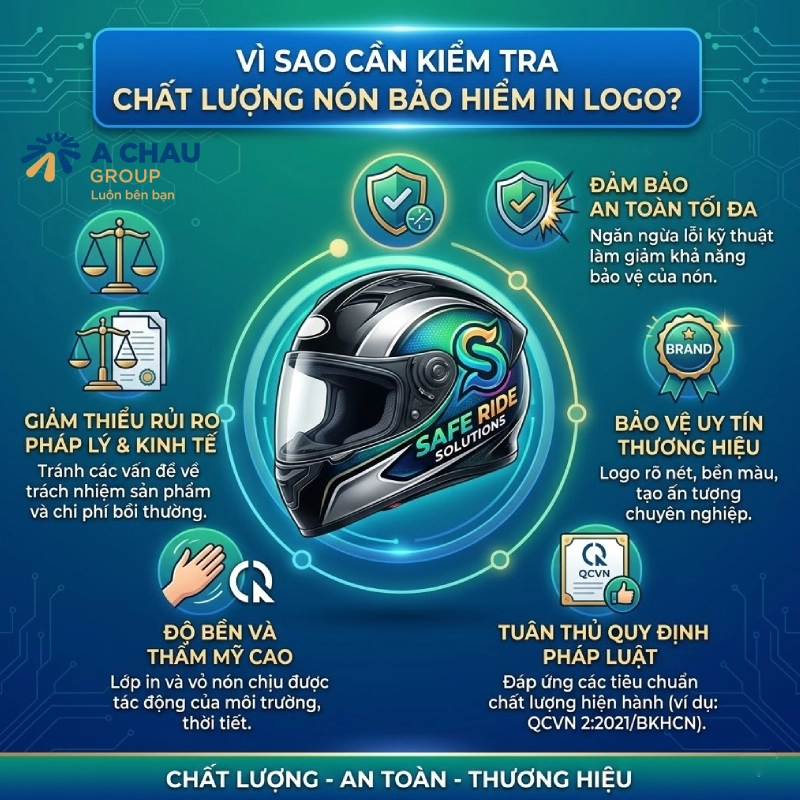Làm sao để kiểm tra chất lượng mũ bảo hiểm in logo? 1 Vì sao cần kiểm tra chất lượng mũ bảo hiểm in logo?