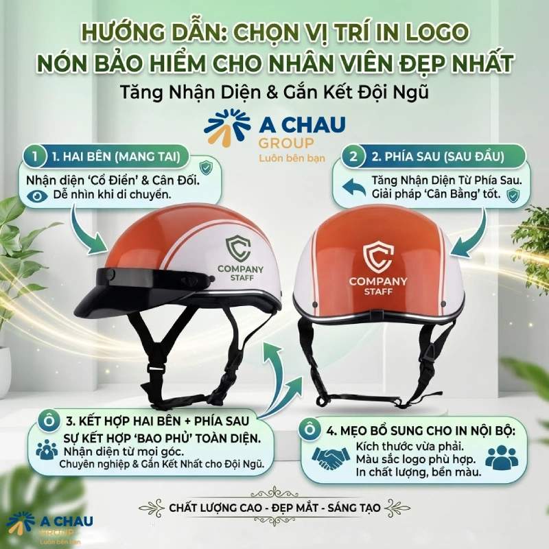 Với nón bảo hiểm cho nhân viên nội bộ