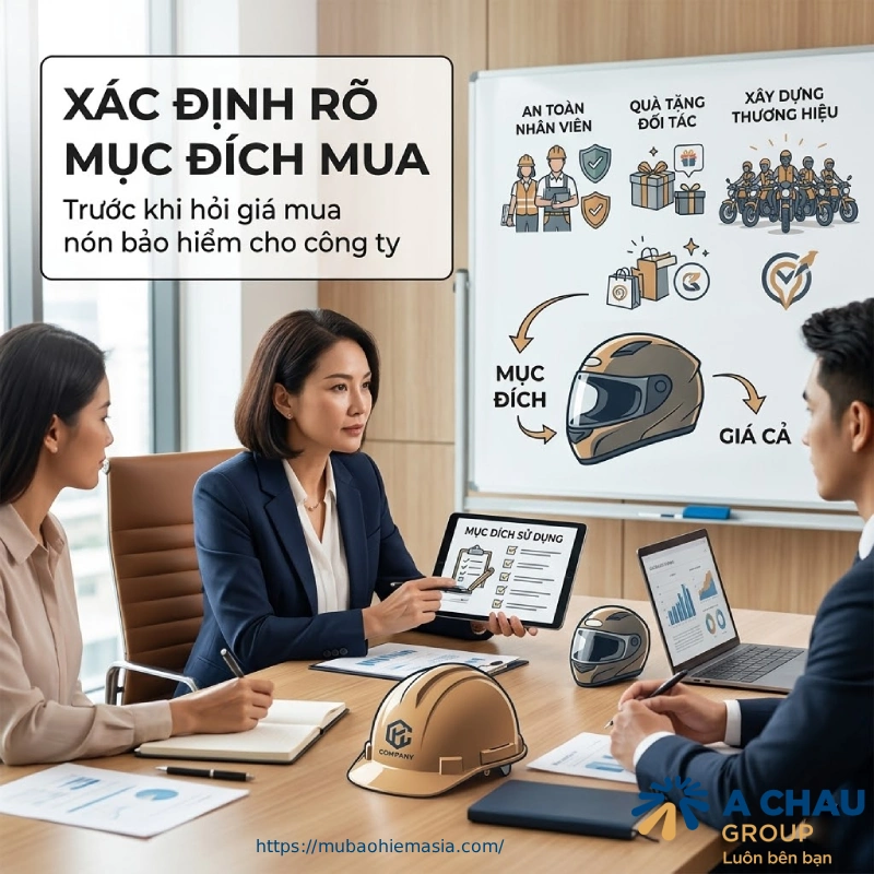 Cách mua nón bảo hiểm cho công ty giá tốt là phải xác định được mụ đích sử dụng 