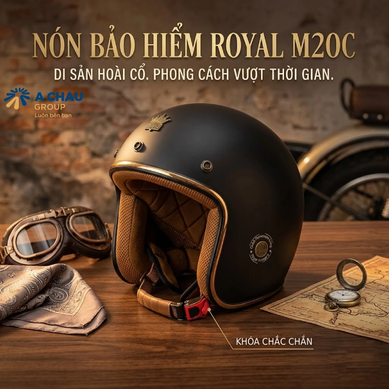 Mũ bảo hiểm cổ điển Royal M20C