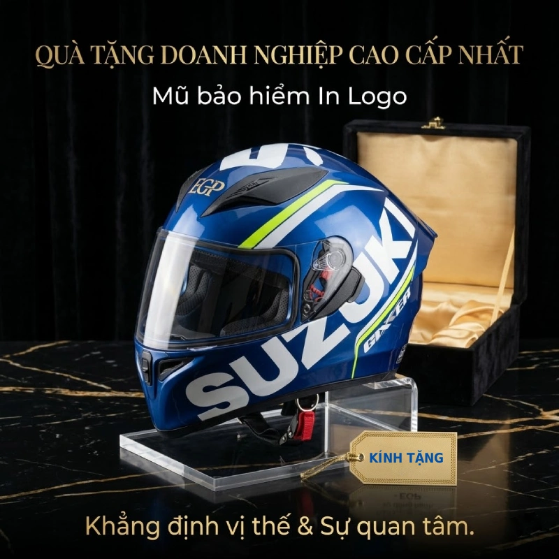 Mũ bảo hiểm in logo quà tặng doanh nghiệp cao cấp nhất