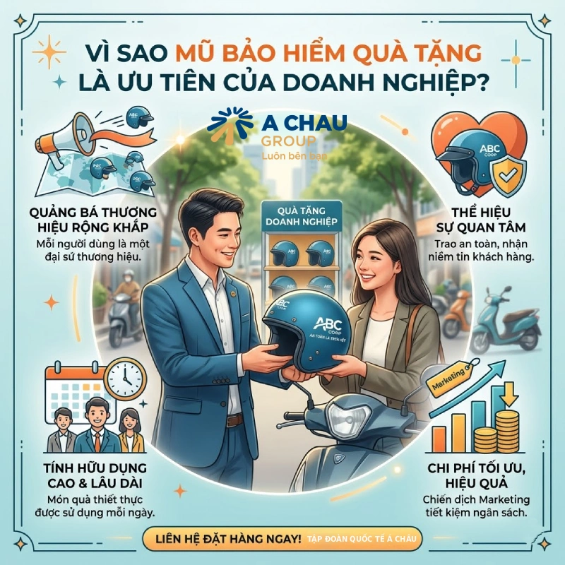 Vì sao mũ bảo hiểm quà tặng đang được doanh nghiệp ưu tiên?