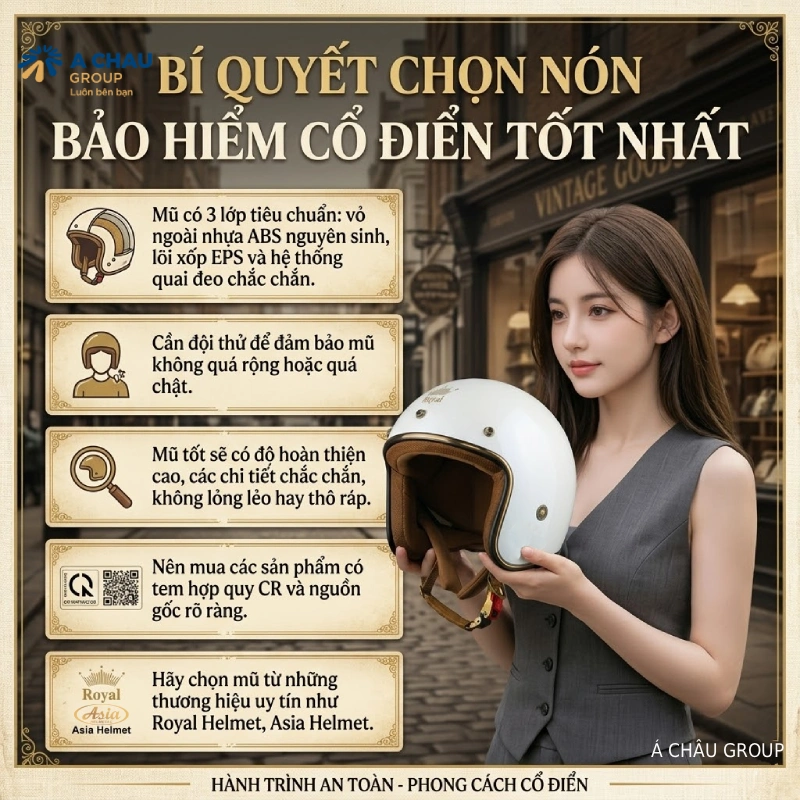 Cách chọn nón bảo hiểm cổ điển tốt nhất
