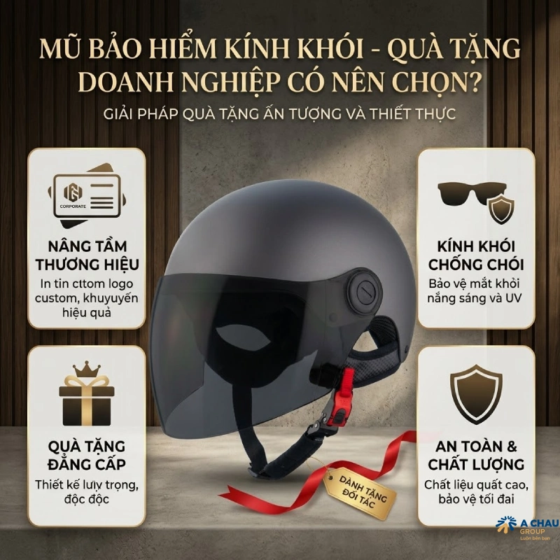 Có nên chọn mũ bảo hiểm kính khói làm quà tặng doanh nghiệp?