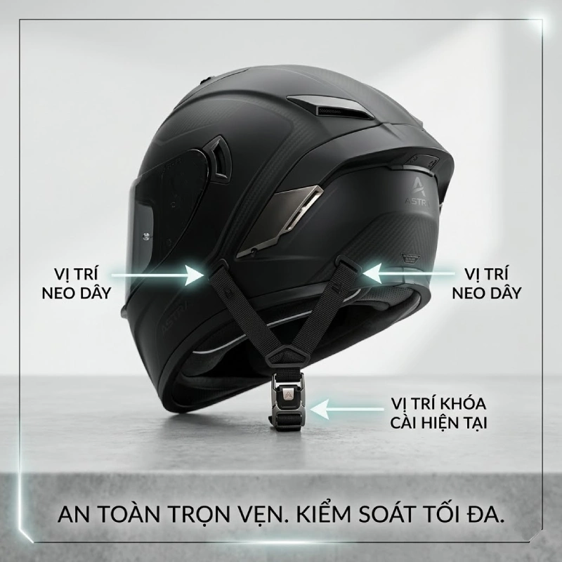 Cách thay dây mũ bảo hiểm là phải kiểm tra kiểu gắn dây của mũ