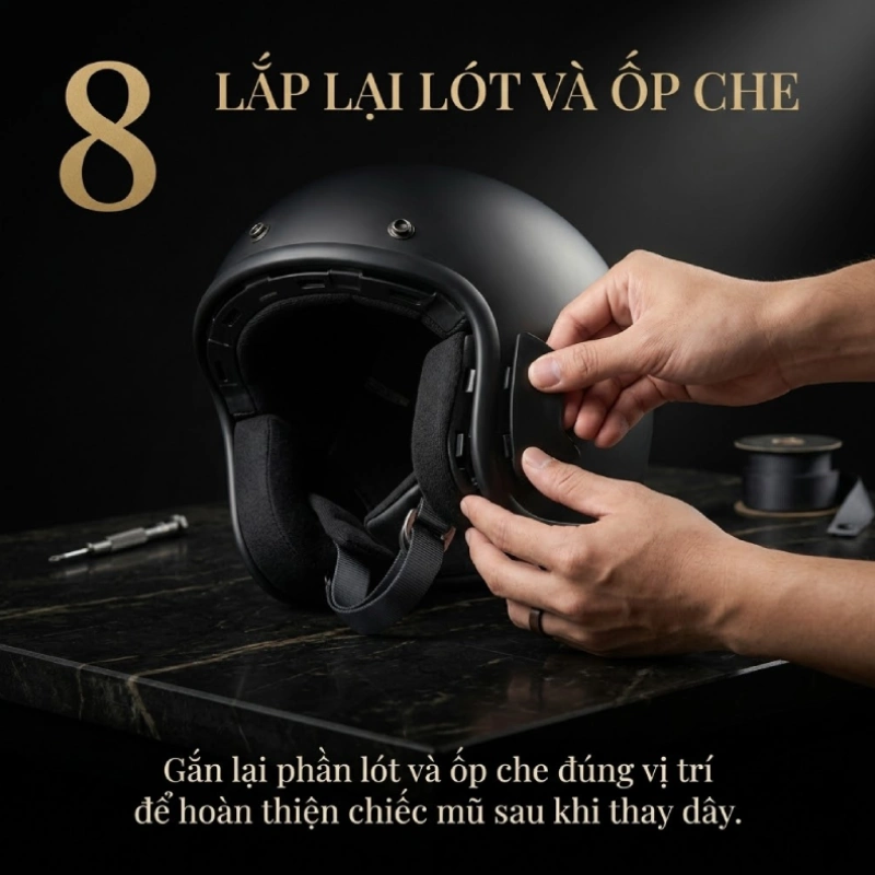 Lắp lại lót và phần ốp che