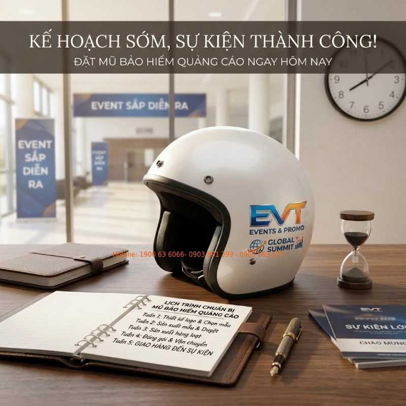 Khách hàng cần chuẩn bị gì trước khi đặt mũ bảo hiểm quảng cáo? 7 Cần chuẩn bị và có kế hoạch sớm