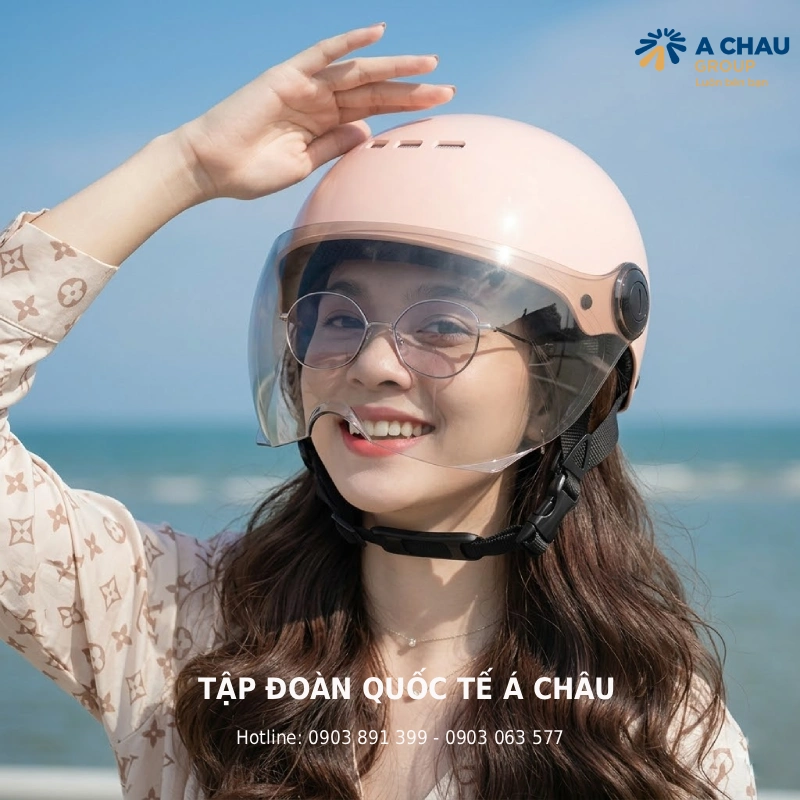 Mũ bảo hiểm nửa đầu nữ Asia A07K