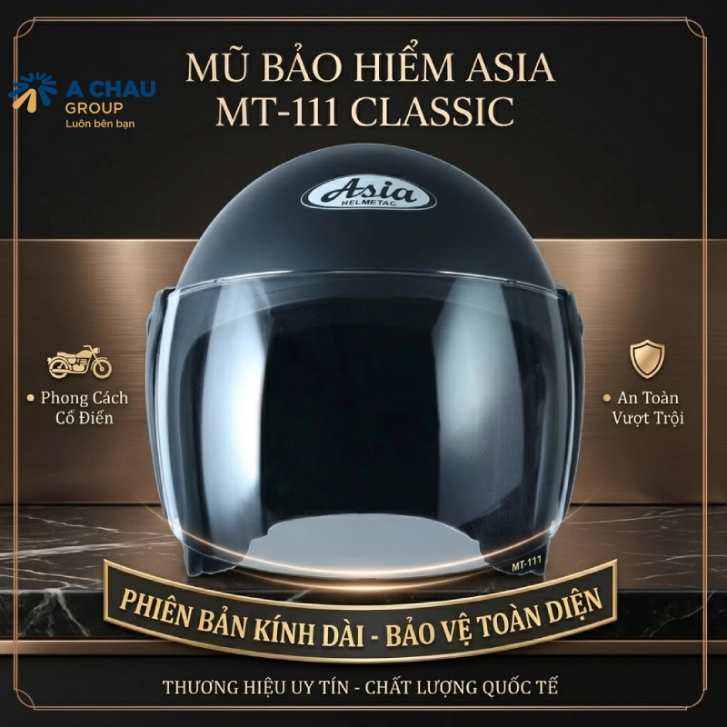Mũ bảo hiểm 3/4 đầu Asia MT-111
