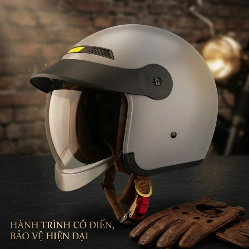 Mũ 3/4 giấu kính