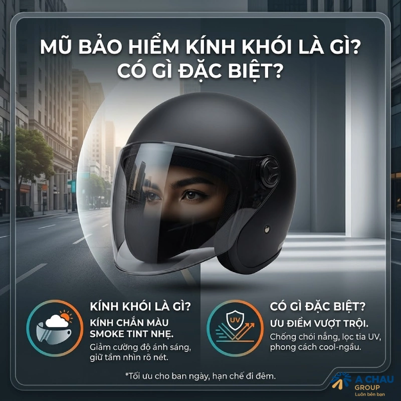 Mũ bảo hiểm kính khói là gì