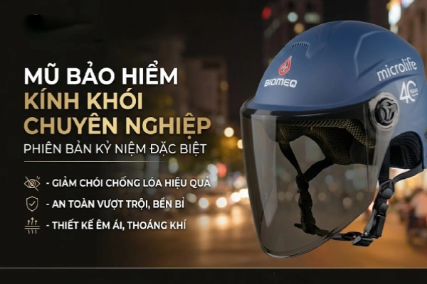 Mũ bảo hiểm kính khói