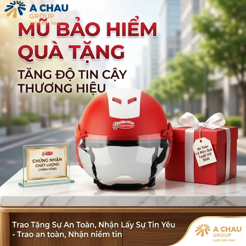 Mũ bảo hiểm quà tặng giúp Tăng độ tin cậy thương hiệu