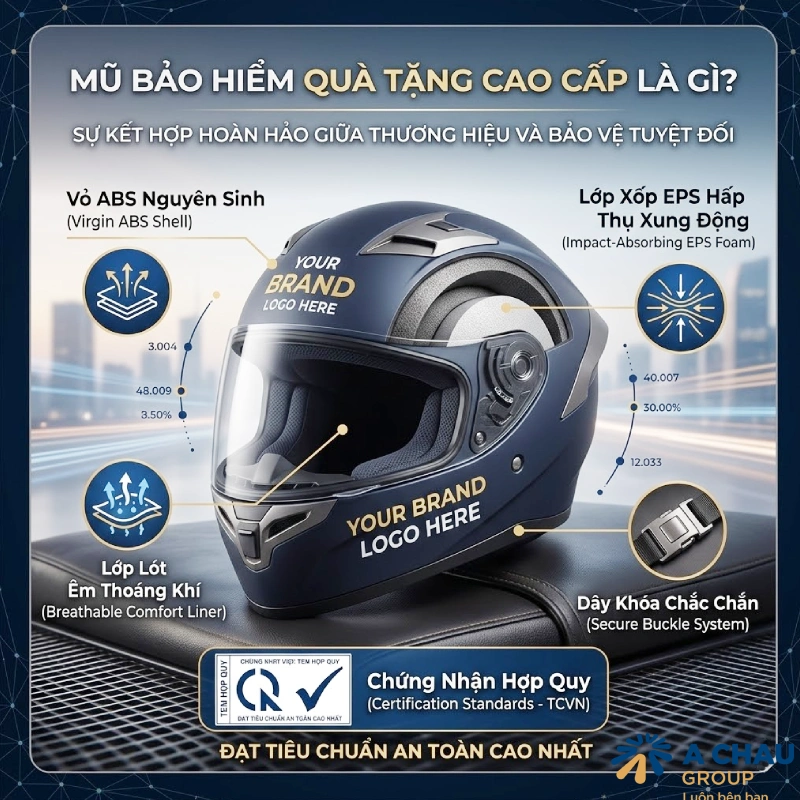 Mũ bảo hiểm quảng cáo cao cấp là gì