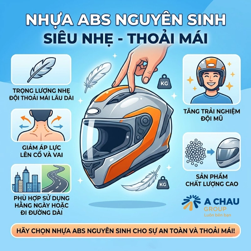 Nhựa ABS có trọng lượng nhẹ