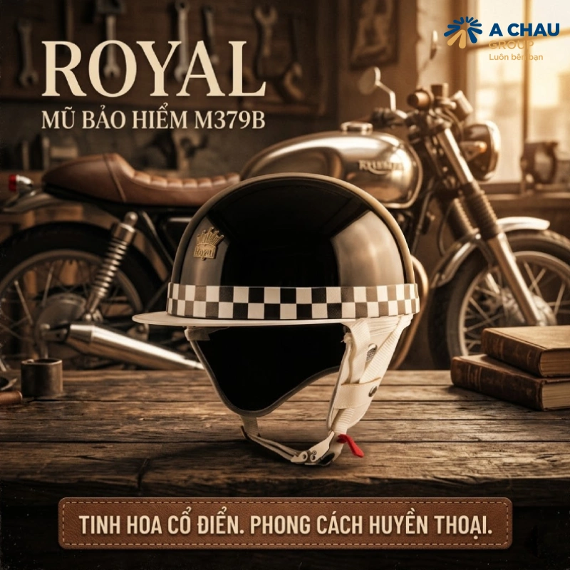Nón bảo hiểm cổ điển Royal M379B