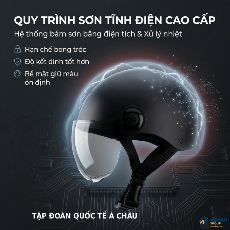 Vì sao kỹ thuật sơn mũ bảo hiểm quà tặng bằng tĩnh điện lại giúp màu mũ bảo hiểm bền lâu hơn?