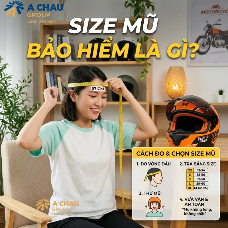 Size mũ bảo hiểm là gì?