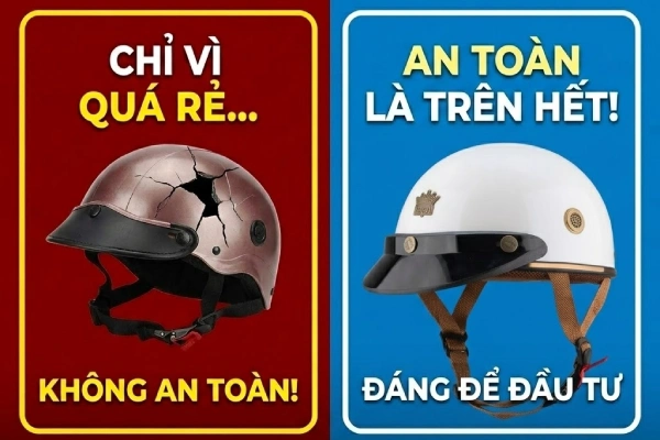  Sự khác biệt giữa mũ quảng cáo giá rẻ và mũ bảo hiểm quảng cáo cao cấp