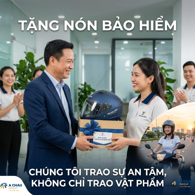 Tặng nón bảo hiểm cho nhân viên là trao sự an tâm, không chỉ trao vật phẩm
