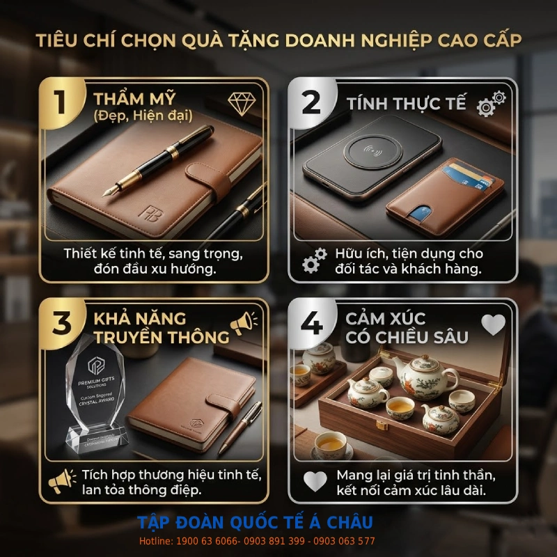 Tiêu chí chọn quà tặng doanh nghiệp cao cấp là gì?