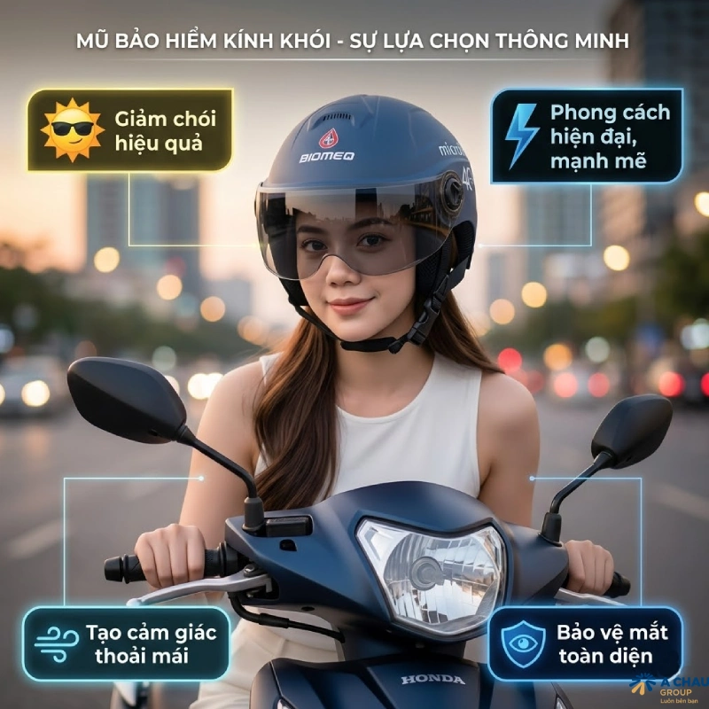 Ưu điểm nổi bật của mũ bảo hiểm kính khói