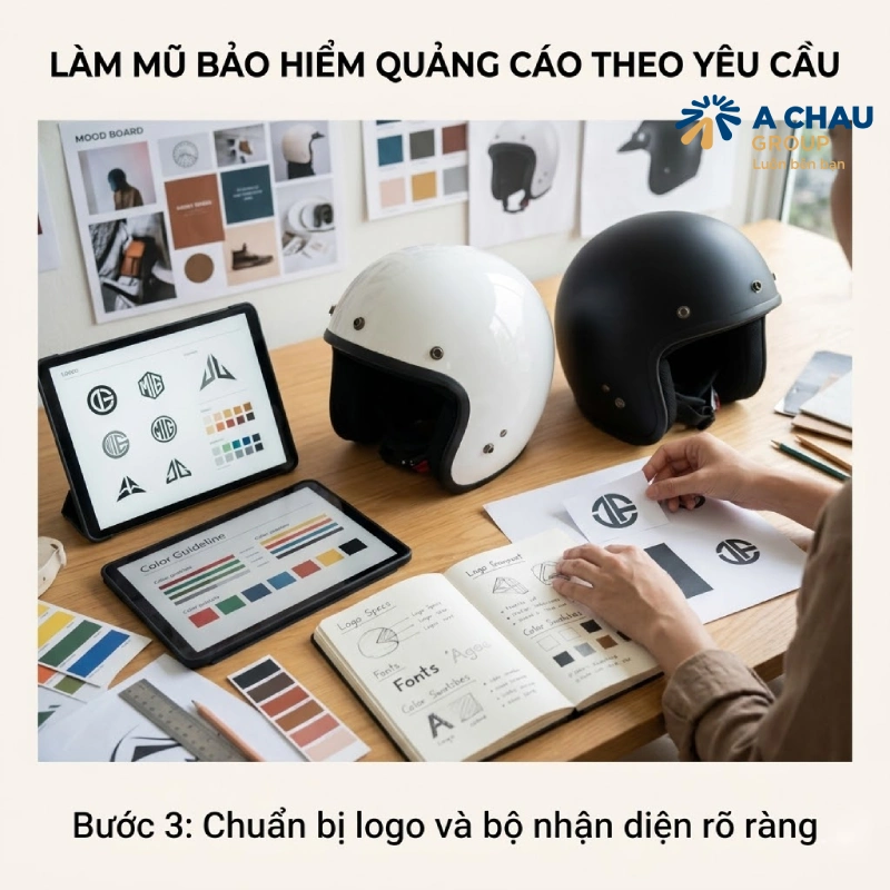 Bước 3: Chuẩn bị logo và bộ nhận diện rõ ràng