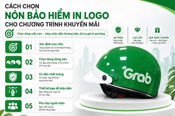 Cách chọn nón bảo hiểm in logo cho chương trình khuyến mãi