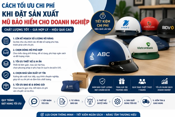 Cách tối ưu chi phí khi đặt sản xuất mũ bảo hiểm cho doanh nghiệp