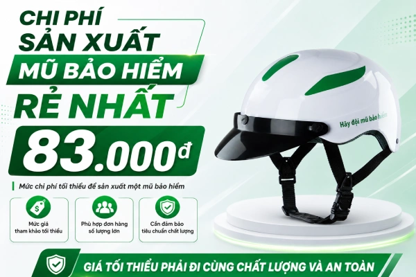 Mũ bảo hiểm rẻ nhất hiện nay là 83.000