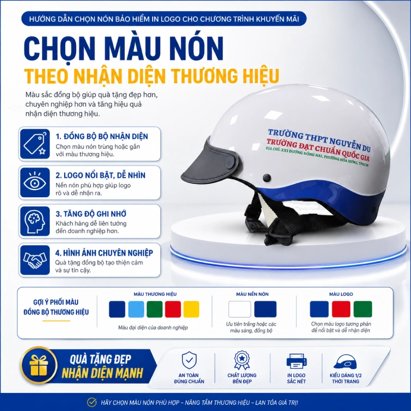 Chọn màu nón theo nhận diện thương hiệu