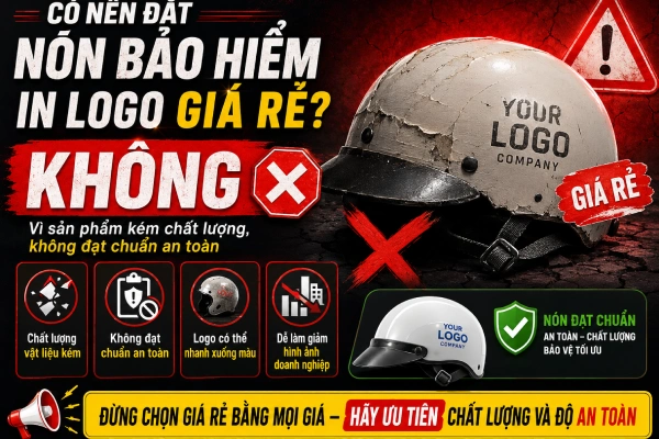 Có nên đặt nón bảo hiểm in logo giá quá rẻ