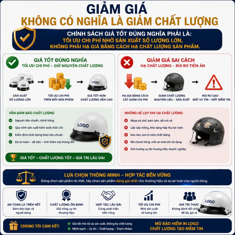 Giảm giá không có nghĩa là giảm chất lượng