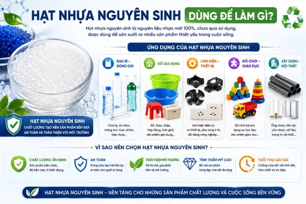 Hạt nhựa nguyên sinh để làm gì