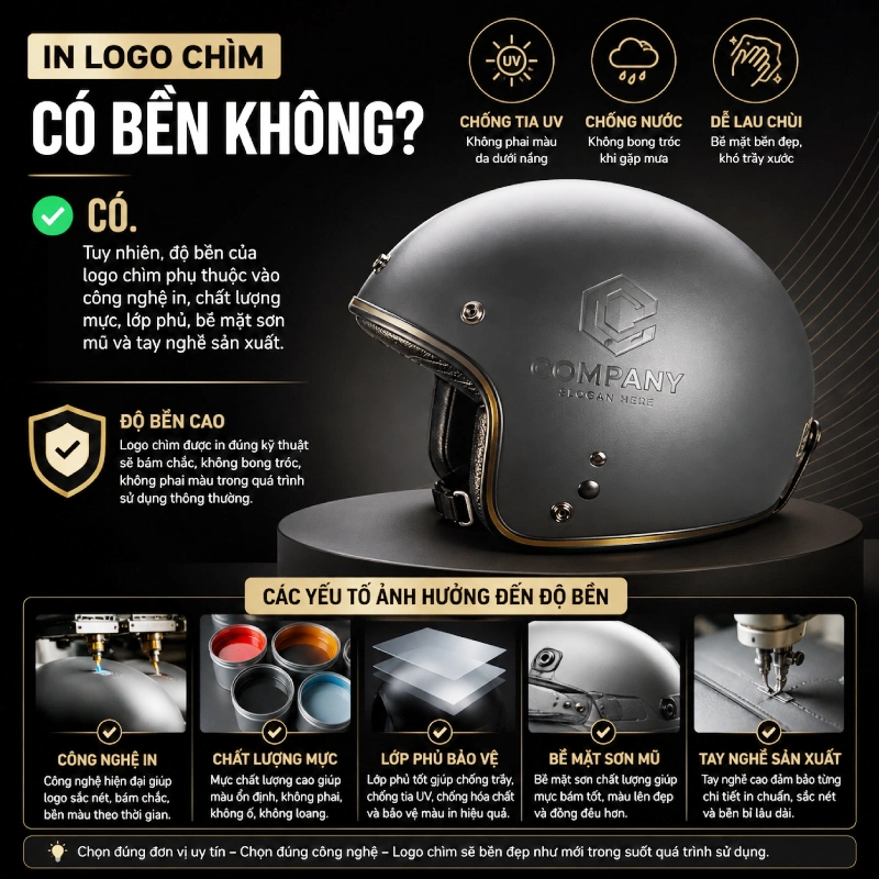 In logo chìm có bền không? Có