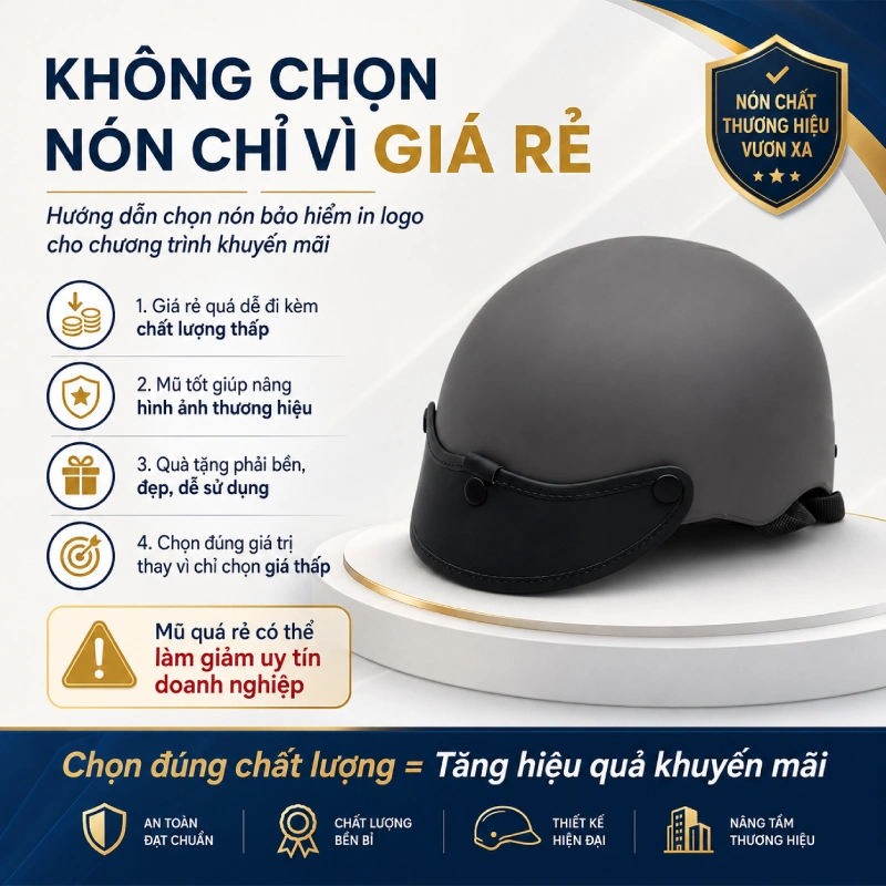 Không chọn nón chỉ vì giá rẻ