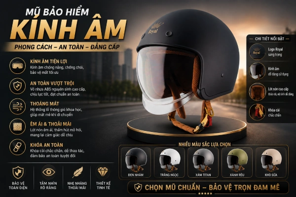 Top 5 mũ bảo hiểm kính âm tốt nhất hiện nay