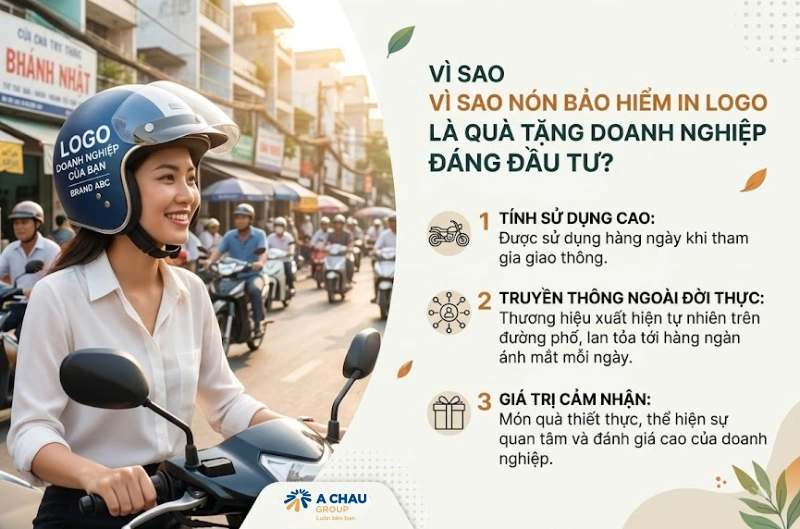 Vì sao nón bảo hiểm in logo là quà tặng doanh nghiệp đáng đầu tư?