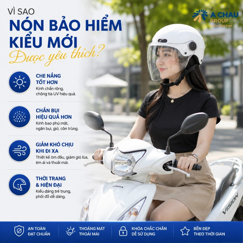 Nón bảo hiểm kiểu mới là gì? Gồm những loại nào? 2 Vì sao nón bảo hiểm kiểu mới được yêu thích?