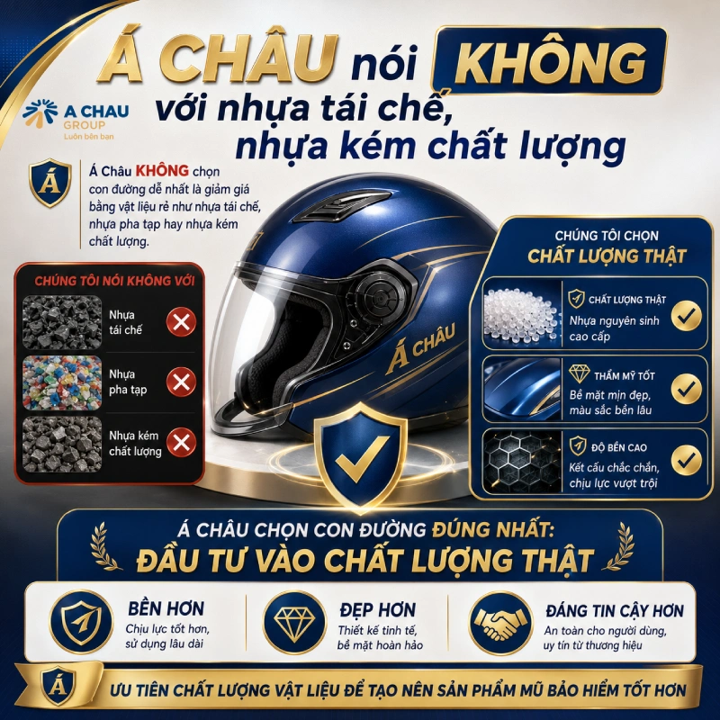 Á Châu nói không với nhựa tái chế, nhựa kém chất lượng trong sản xuất mũ bảo hiểm 4 Á Châu nói không với nhựa tái chế, nhựa kém chất lượng trong sản xuất vỏ mũ bảo hiểm
