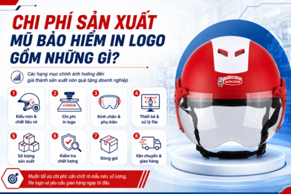 Chi phí sản xuất mũ bảo hiểm in logo