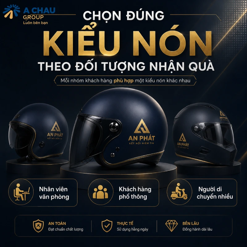 In logo lên nón bảo hiểm ở đâu tốt nhất? 2 In logo lên mũ bảo hiểm cần chọn đúng đối tượng nhận quà