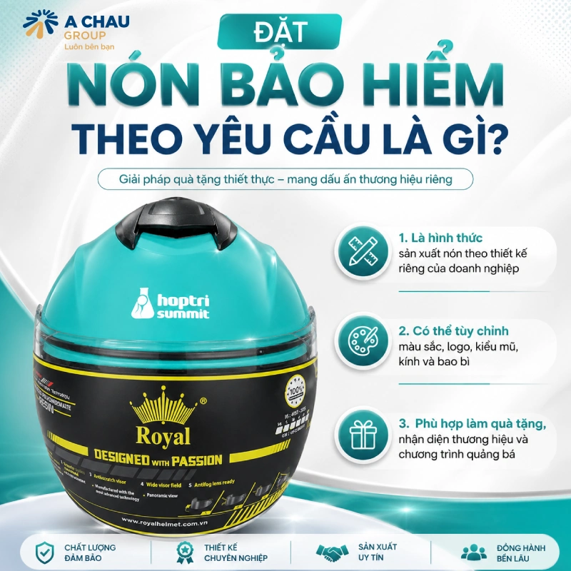 Đặt nón bảo hiểm theo yêu cầu là gì?