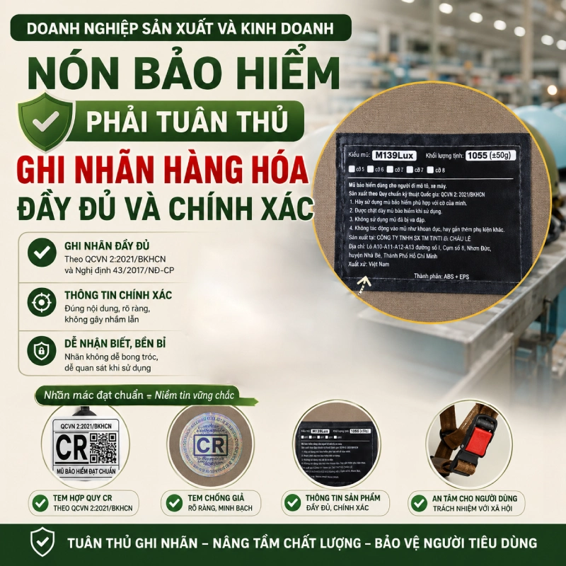 Ghi nhãn hàng hóa đầy đủ và chính xác