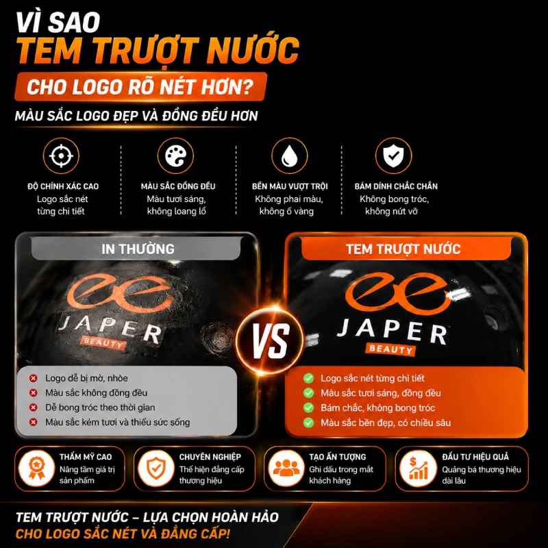 Màu sắc logo đẹp và đồng đều hơn