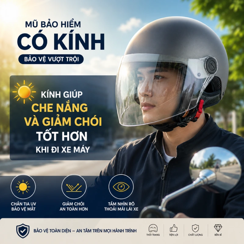 Kính giúp che nắng và giảm chói tốt hơn