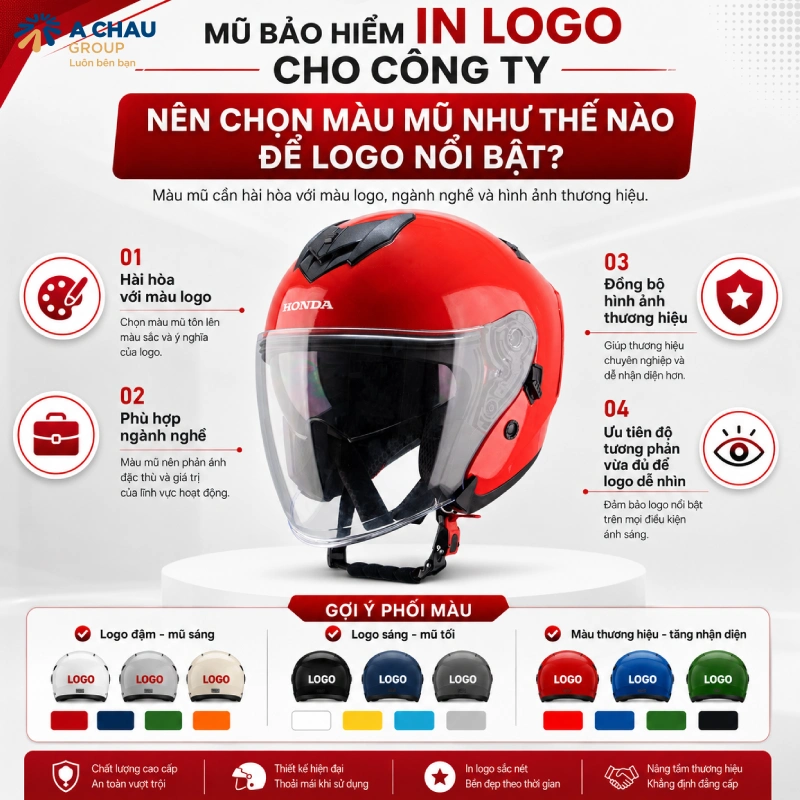 Màu mũ nên chọn như thế nào để logo nổi bật?